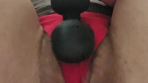 All American Hairy Close Up Vibe Masturbation In Panties