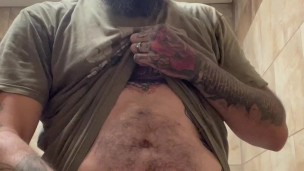 Jacking Off In Home Depot Bathroom: Daddy Needed To Unload And Came All Over The Stall