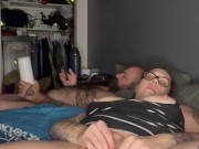 BBW stepmom MILF lovense lush 2 and max 2 couple play and missionary fuck side POV 10/16