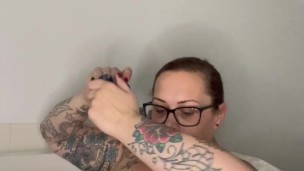 BBW stepmom MILF soak and smoke 420 joint and bake in the tub your POV