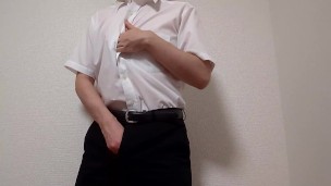 スーツリーマンがオナホでオナニー！そのままオナホの中に種付けしちゃう！【サンプル動画】