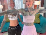 Onlyfans tattoo girl Anuskatzz enjoy XXX adventure wild sex with inked nonbinary Darkleaves Z-filmz 1/16