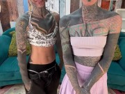 Onlyfans tattoo girl Anuskatzz enjoy XXX adventure wild sex with inked nonbinary Darkleaves Z-filmz 2/16