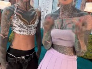 Onlyfans tattoo girl Anuskatzz enjoy XXX adventure wild sex with inked nonbinary Darkleaves Z-filmz 3/16