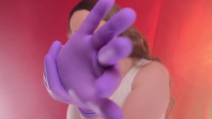 ASMR with hot nitrile gloves