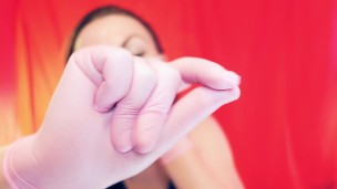 ASMR with nitrile gloves and snaps