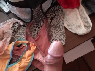 Great compilation of cumshots on my beautiful wife’s used panties, mature 58 year old latina milf