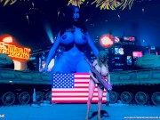 4th of July Celebration (Giantess Boobs and Guns)