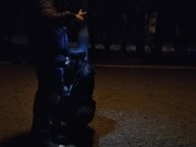 Milf whore gives a blowjob on a leash in a public place 11/16