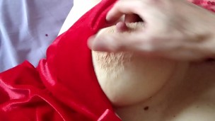 HUGE TITS and HARD NIPPLES because she is EXCITED and WET