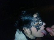 Leather jacket and cock sucking in a public park while cars drive by. It was cold but the sperm was 10/16