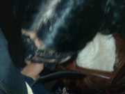 Leather jacket and cock sucking in a public park while cars drive by. It was cold but the sperm was 2/16