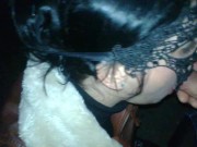 Leather jacket and cock sucking in a public park while cars drive by. It was cold but the sperm was 8/16