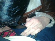 Leather jacket public blowjob 12/16