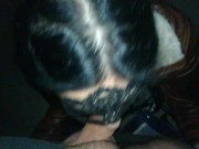 Leather jacket public blowjob 7/16