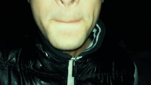 Play with cruiser´s cum in mouth on my knees after he left