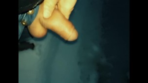 Middle eastern twink piss on the frozen lake - thick cock