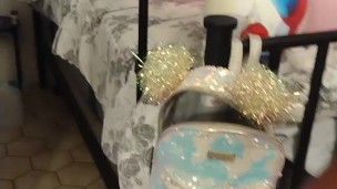 I let pervert masturbate to me while I let him see up my skirt and pop balloons with my cigarettes