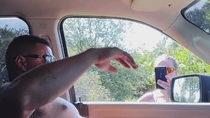 Caught masturbating in public and girl watches and films and it makes her pussy wet