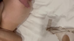 so excited that I cum very quickly on her small tits after her shower