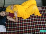 Indian Bhabhi In Yellow Sari Having Sex With Her Husband 1/16