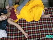 Indian Bhabhi In Yellow Sari Having Sex With Her Husband 3/16