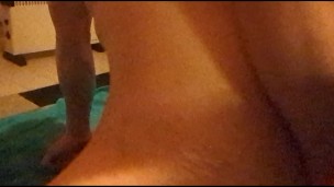Twink moaning on huge dildo