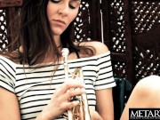 Watch this stunning girl ride her fingers to a wild orgasm 3/16