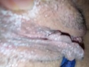 Biggest juicy and round ass of my wife trying to get double penetration with dildo 13/16