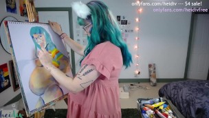 9 Month Pregnant Self Portrait Painting Show