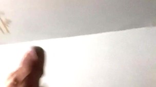 Eating my cum straight from my dick when vibrator is giving me orgasm