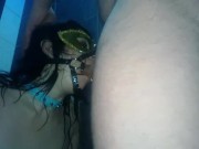 My squint eyes tearing up as I hold by mouth open just to gag on a fat cock 5/16