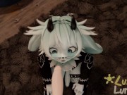 POV Cute Horny Femboy Bunny Gives You A Sloppy Blowjob Animation Preview 9/16