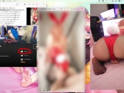 一緒にコスプレイヤーとHな動画を見る（パワーバニー）