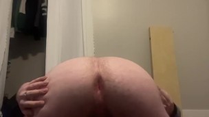 Thick 19 year old plays with his ass