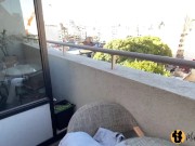 Me cojo a una pendeja tetona en el baño y balcon publico | Argentina | Facial 3/16