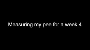 Measuring my pee for a week 4