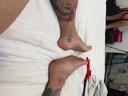 My Strap On Stories - He gets Caged, a Toy up his Ass &  teased until I show Merci & drain his Balls 3/16