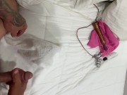 My Strap On Stories - He gets Caged, a Toy up his Ass &  teased until I show Merci & drain his Balls 7/16