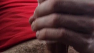 Quick jerk off at lunch with cumshot exploding on my mouth