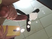 Cumshot on mirror