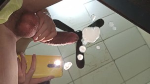 Cumshot on mirror
