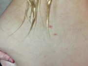 My roommate wanted to fuck after I got back from the gym and he creampied my tight pussy