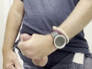 Horny stud strokes perfect cock to thick cumshot. Solo male orgasm. 16/16