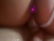 Big booty housewife delicious double penetration with butt plug 1/16