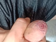 tight foreskin large cock play- playing with my uncut foreskin phimosis cock 12/16