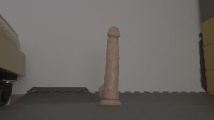 Long realistic Dildo destroys my ass.