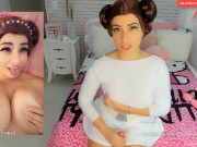 Princess Leia from star wars cosplay dirty talking JOI jerk off instructions and ass fingering ANAL 6/16