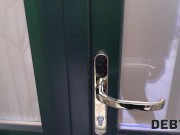 DEBT4k. Blonde enjoys unplanned sex with insistent debt collector 2/16