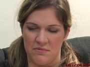 Renee Jordan Nervously Unwraps a Big Black Package 3/16